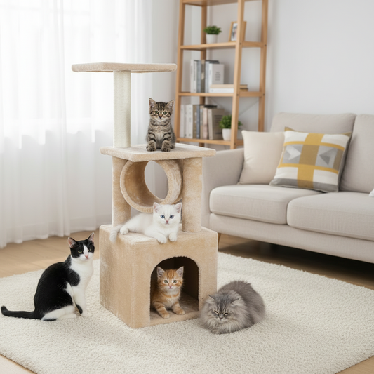 Cat Tree House Tower Scratching Bed Post