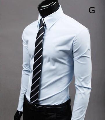 Mens Slim Fit Shirt Button Front Style
