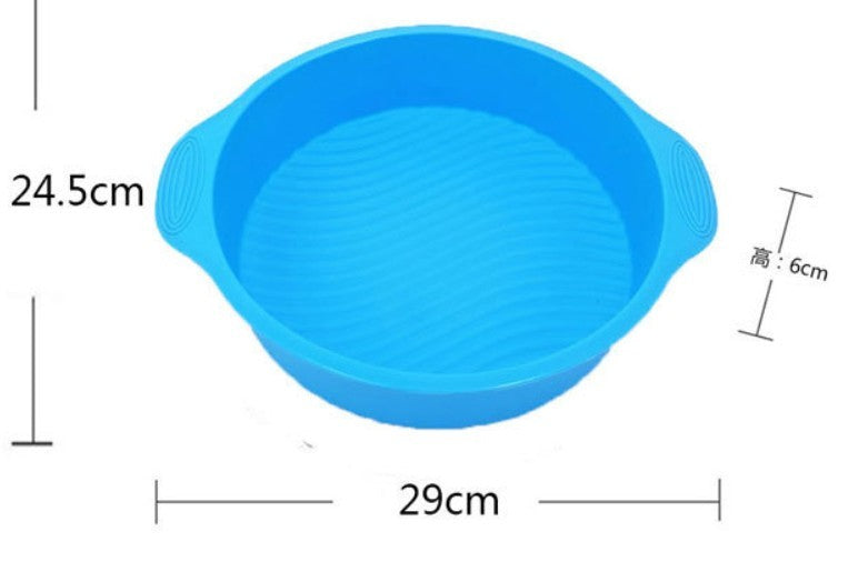 9 inch DlY Round Cake Pan Shape 3D Silicone Cake Mold - 2 PCS SET