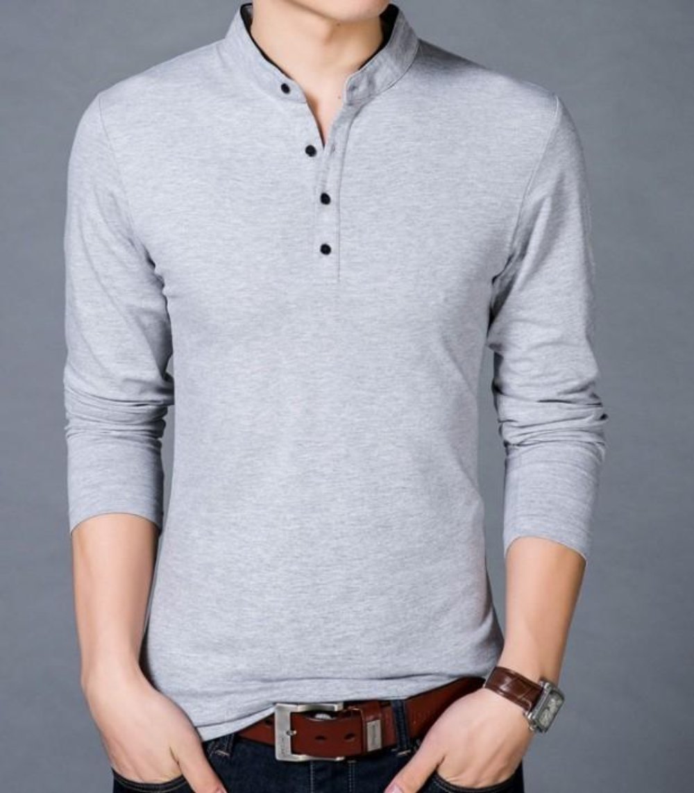 Mens Stand Collar Top