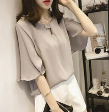 Load image into Gallery viewer, Womens Business Casual Wide Sleeve Blouse
