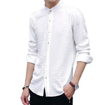 Load image into Gallery viewer, Mens Mandarin Collar Button Front Shirt
