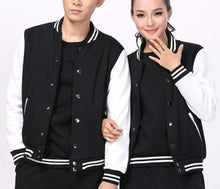 Load image into Gallery viewer, Unisex Baseball Jacket in Black
