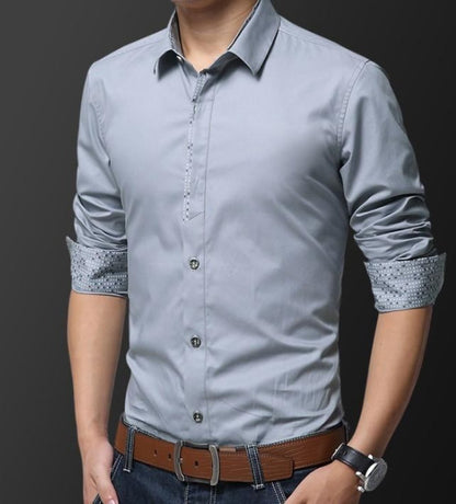 Mens Casual Button Front Slim Fit Shirt