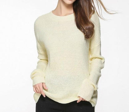 Womens Soft Round Neck Sweater