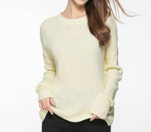 Load image into Gallery viewer, Womens Relaxed Fit Round Neck Sweater
