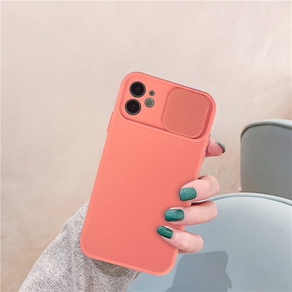 Phone Case With Lens Cover For IPhone