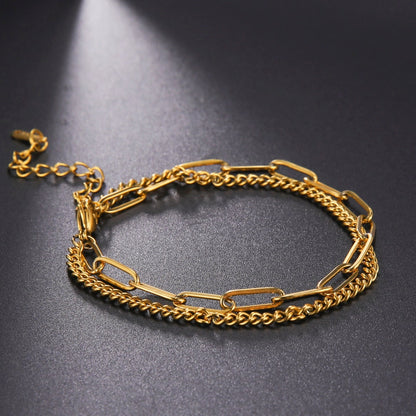 Layered Look Chain Bracelet