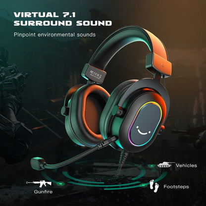 Dragon 6 Dynamic RGB Gaming Headset with Mic Over-Ear Headphones