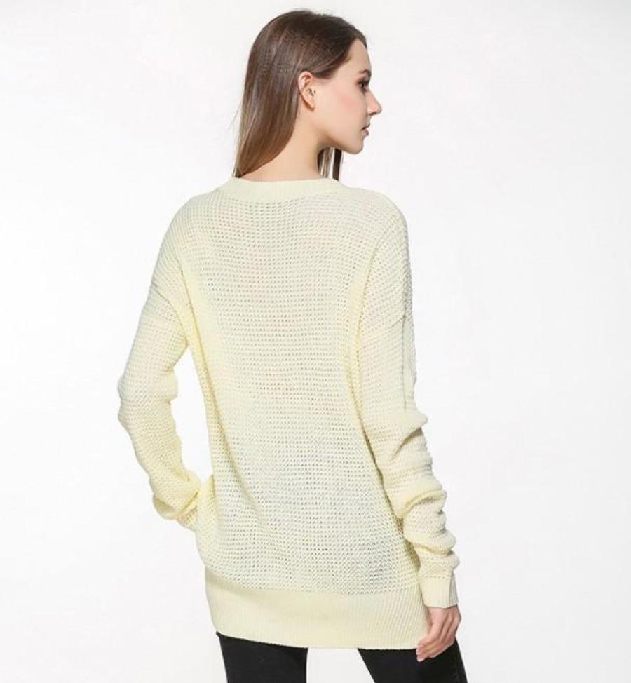 Womens Soft Round Neck Sweater