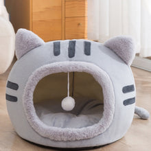 Load image into Gallery viewer, Adorable Plush Cat Head Pet House

