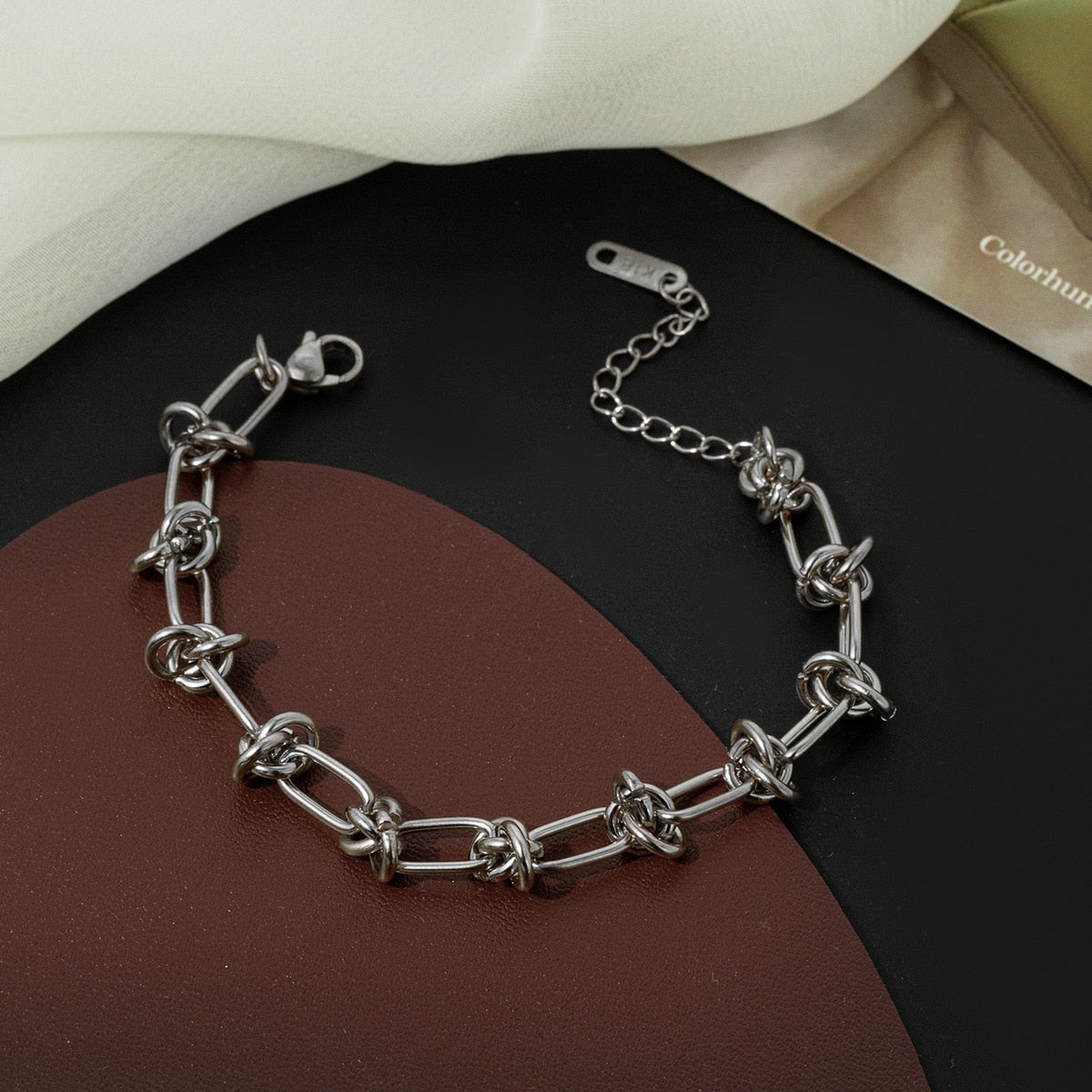 Plated Knot Chain Bracelet