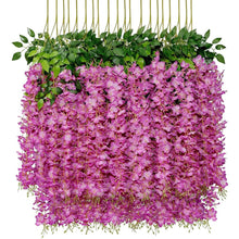 Load image into Gallery viewer, 12 pieces Plastic Wisteria Flowers for Party Decor
