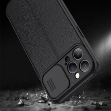 Load image into Gallery viewer, Leather Protective Case with Camera Protector for iPhone
