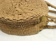 Load image into Gallery viewer, Circular Straw Shoulder Bag
