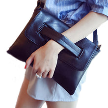 Load image into Gallery viewer, Womens Faux Leather Envelope Clutch Bag

