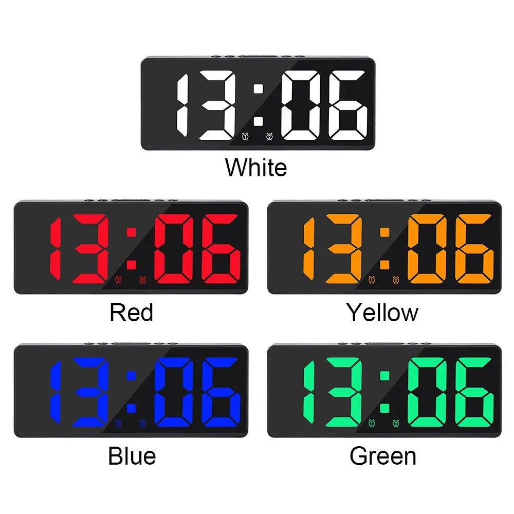 LED Temperature Calendar Alarm Clock