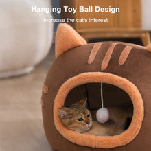 Load image into Gallery viewer, Adorable Plush Cat Head Pet House
