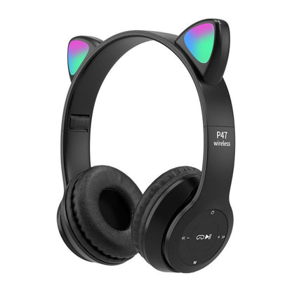Cat Ears LED Bluetooth Headphones