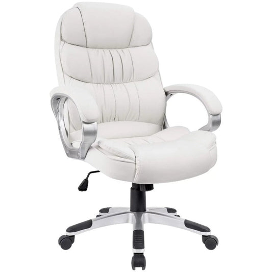 Onetify High Back Vegan Leather Executive Office Chair in White