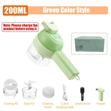 Load image into Gallery viewer, Portable Handheld 4 in 1 Electric Vegetable Slicer
