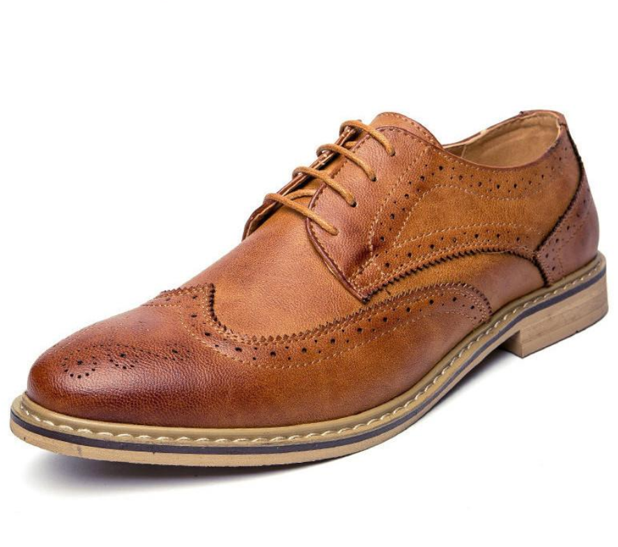 Mens British Style Lace Up Oxford Shoes