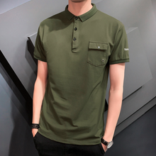 Load image into Gallery viewer, Mens Short Sleeve Polo Shirt with Pocket
