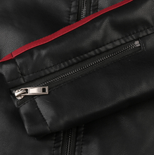 Load image into Gallery viewer, Mens Biker Vegan Leather Jacket With Shoulder Details
