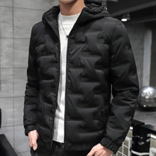 Load image into Gallery viewer, Mens Hooded Zipper Puffer Jacket
