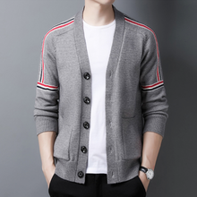 Load image into Gallery viewer, Mens Cardigan With Color Stripes
