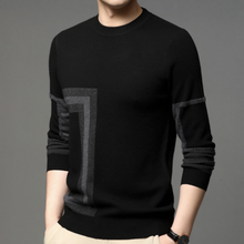 Load image into Gallery viewer, Mens Round Neck Knit Sweater with Prints
