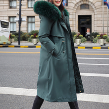 Load image into Gallery viewer, Womens &#39;s Detachable Faux Fur Lining Long Coat with Furry Hood
