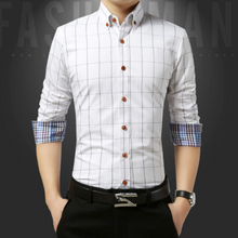 Load image into Gallery viewer, Mens Long Sleeve Plaid Shirt With Inner Details
