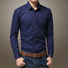 Load image into Gallery viewer, Mens Shirt with Contrasting Pocket and Cuff Details
