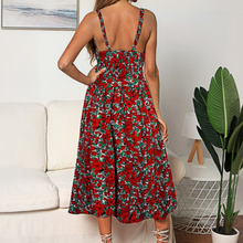 Load image into Gallery viewer, Women Floral Maxi Dress With Ruffled Trims
