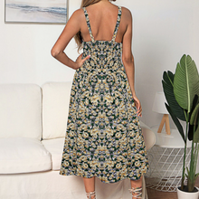 Load image into Gallery viewer, Women Floral Maxi Dress With Ruffled Trims
