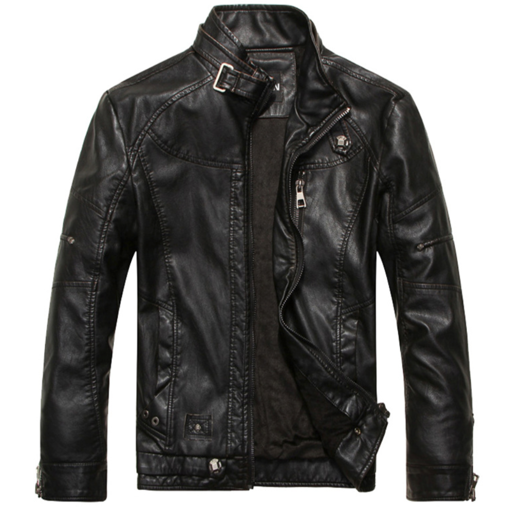 Mens Bomber Faux Leather Jacket