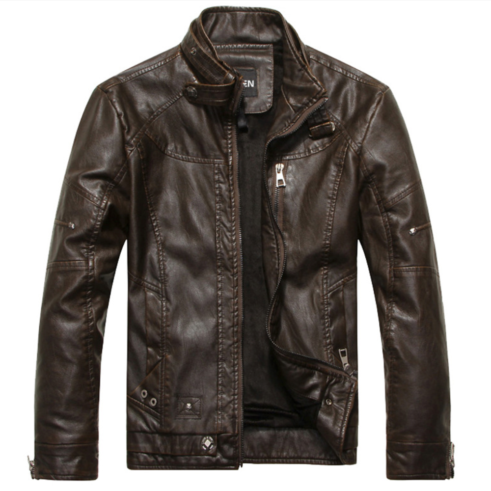 Mens Bomber Faux Leather Jacket
