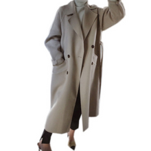 Load image into Gallery viewer, Womens Long Coat With Belt

