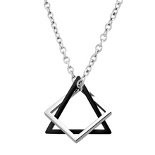Load image into Gallery viewer, Geometry Triangle And Square Necklace
