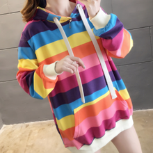 Load image into Gallery viewer, Womens Color Block Hooded Sweatshirt
