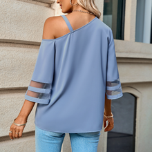 Load image into Gallery viewer, Womens One Side Shoulder Quarter Sleeve Top
