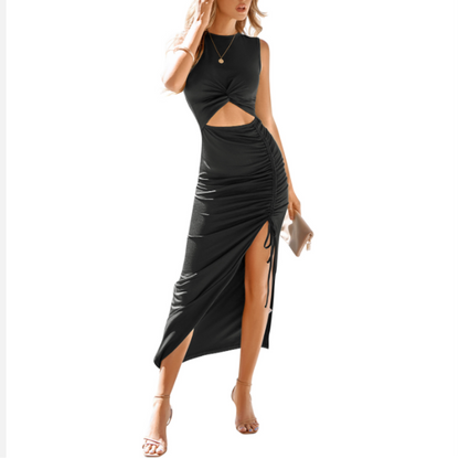 Womens Knot Style Dress with Slit
