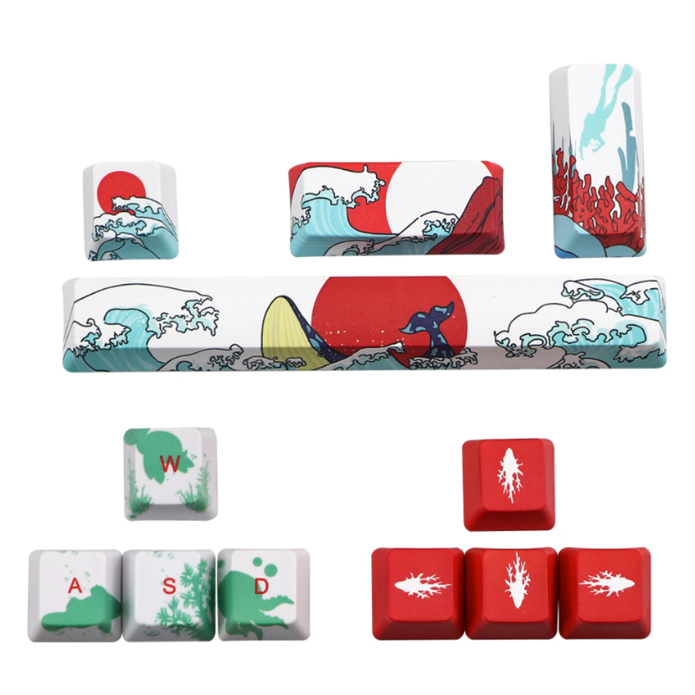 Japanese animated theme keycap set