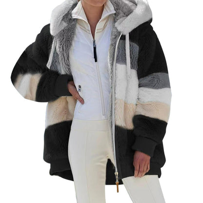 Womens Winter Fleece Hooded Jacket