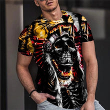 Load image into Gallery viewer, Men&#39;s Vintage Graphic Skull Theme T-Shirt
