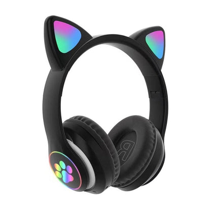 Cartoon LED Cat Ear Bluetooth Headphones