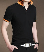 Load image into Gallery viewer, Mens Two Tone Short Sleeve Polo Shirt
