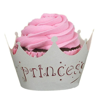 Imperial Crown Lace Laser Cut Cupcake Muffin Wrapper 100 pcs