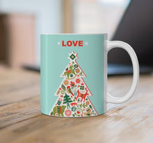 Load image into Gallery viewer, Christmas Tree with Love Ceramic Mug 11oz
